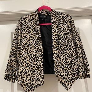 Leopard print forever 21 blazer size medium. Great condition